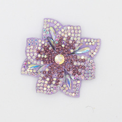 4.4*4.4cm 3D Floral AB Crystal Applique Custom