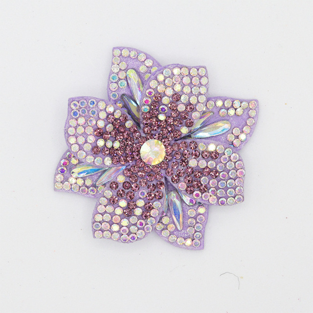 4.4*4.4cm 3D Floral AB Crystal Applique Custom