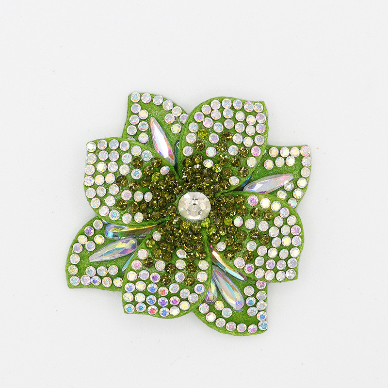 4.4*4.4cm 3D Floral AB Crystal Applique Custom