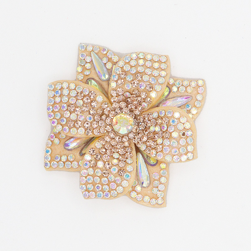 4.4*4.4cm 3D Floral AB Crystal Applique Custom