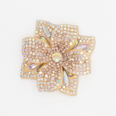 4.4*4.4cm 3D Floral AB Crystal Applique Custom
