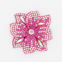 4.4*4.4cm 3D Floral AB Crystal Applique Custom