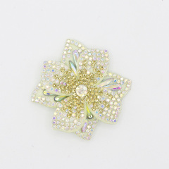 4.4*4.4cm 3D Floral AB Crystal Applique Custom