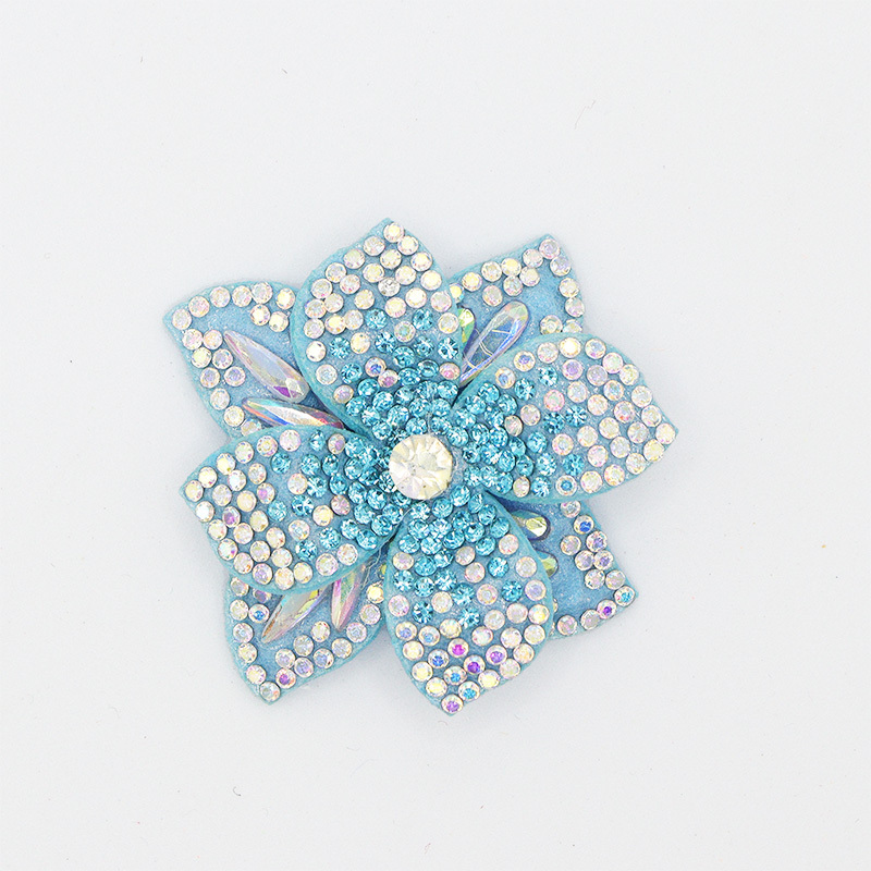 4.4*4.4cm 3D Floral AB Crystal Applique Custom