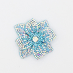 4.4*4.4cm 3D Floral AB Crystal Applique Custom