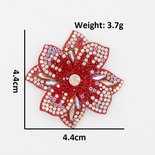 4.4*4.4cm 3D Floral AB Crystal Applique Custom