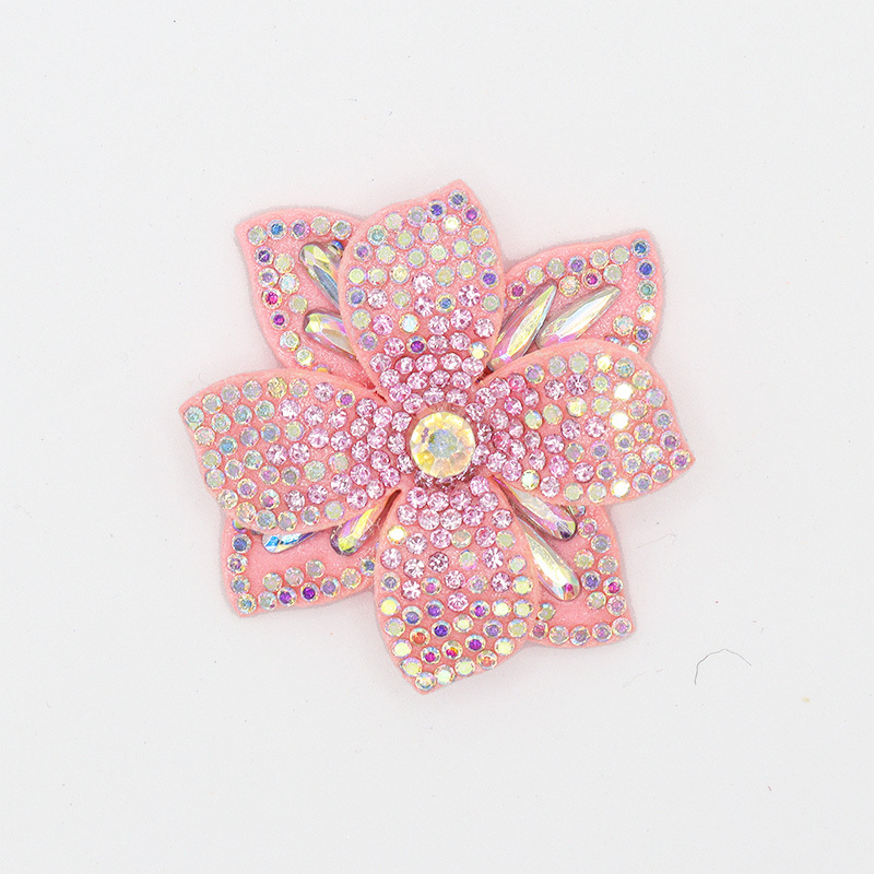 4.4*4.4cm 3D Floral AB Crystal Applique Custom