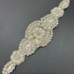 17*5cm Rhinestone Beaded Bridal Applique Wholesale