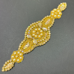 17*5cm Rhinestone Beaded Bridal Applique Wholesale