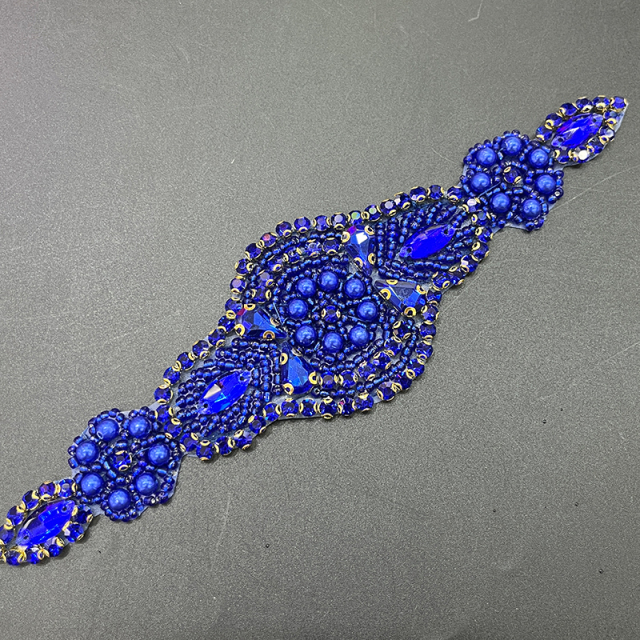 17*5cm Rhinestone Beaded Bridal Applique Wholesale