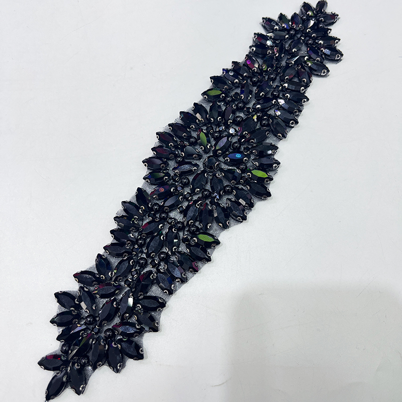 26*7.5cm Diamond Applique for Wedding Gown Dress Custom