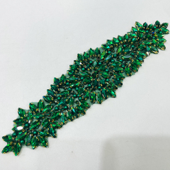 26*7.5cm Diamond Applique for Wedding Gown Dress Custom