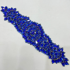 26*7.5cm Diamond Applique for Wedding Gown Dress Custom