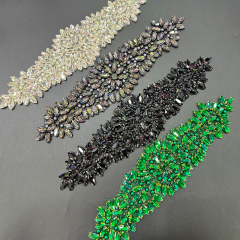 26*7.5cm Diamond Applique for Wedding Gown Dress Custom