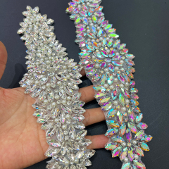 26*7.5cm Diamond Applique for Wedding Gown Dress Custom
