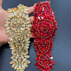 26*7.5cm Diamond Applique for Wedding Gown Dress Custom