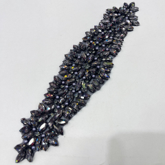 26*7.5cm Diamond Applique for Wedding Gown Dress Custom