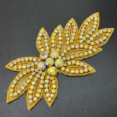 14.5*8.7cm Colorful Floral Shaped Applique for Wedding Dress Exporter
