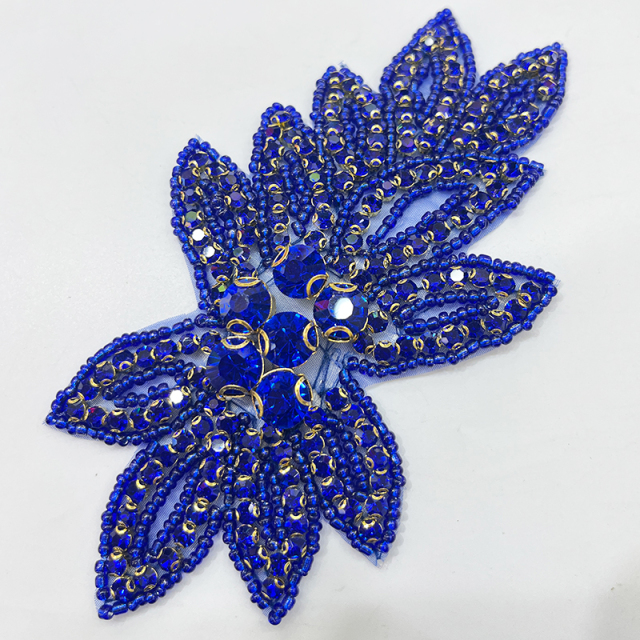 14.5*8.7cm Colorful Floral Shaped Applique for Wedding Dress Exporter