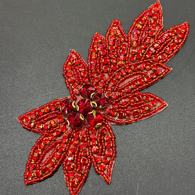 14.5*8.7cm Colorful Floral Shaped Applique for Wedding Dress Exporter