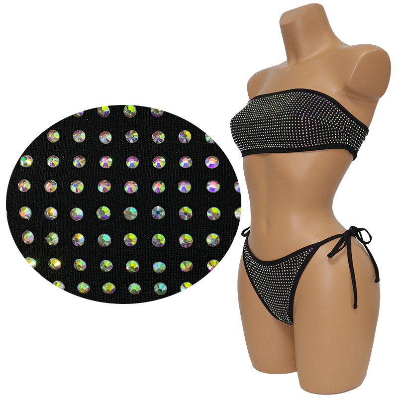 Bedazzled Strapless Swim bikini Top Exotic Dancewear Costumes Wholesale