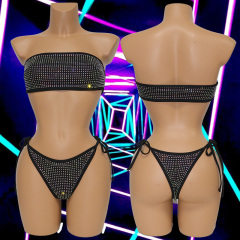 Bedazzled Strapless Swim bikini Top Exotic Dancewear Costumes Wholesale