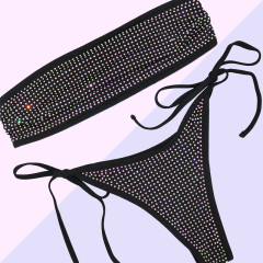 Bedazzled Strapless Swim bikini Top Exotic Dancewear Costumes Wholesale