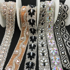 Sparkling Pearl Rhinestone Trim for Dresses Supplier