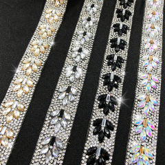 Sparkling Pearl Rhinestone Trim for Dresses Supplier
