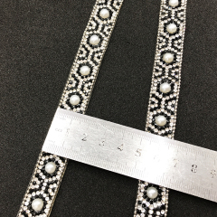 Sparkling Pearl Rhinestone Trim for Dresses Supplier