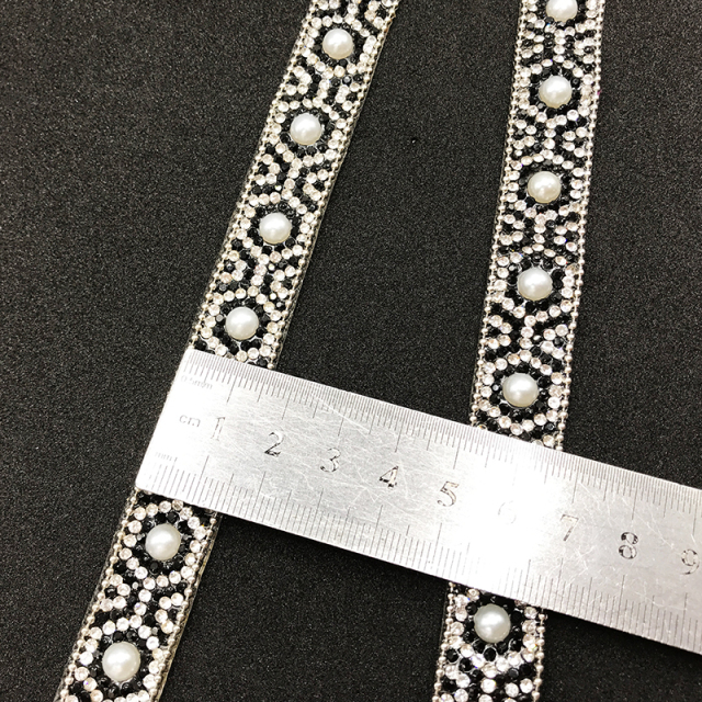 Sparkling Pearl Rhinestone Trim for Dresses Supplier