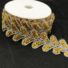 Bling Heart Shaped Crystal Trim for Dresses Factory