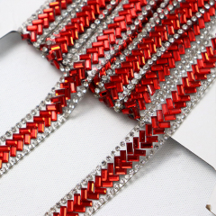 Luxury Diamond Glass Trim Iron On Bag Clothing Supplier