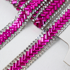 Luxury Diamond Glass Trim Iron On Bag Clothing Supplier