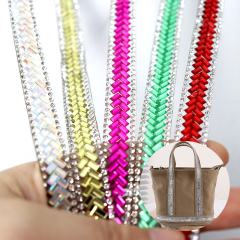 Luxury Diamond Glass Trim Iron On Bag Clothing Supplier