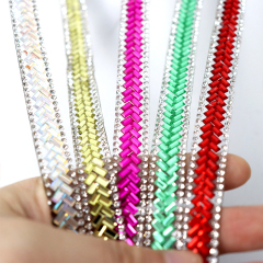 Luxury Diamond Glass Trim Iron On Bag Clothing Supplier