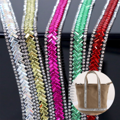 Luxury Diamond Glass Trim Iron On Bag Clothing Supplier