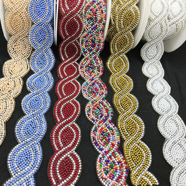 Bling Beaded Rhinestone Ribbon Trim Wholesale