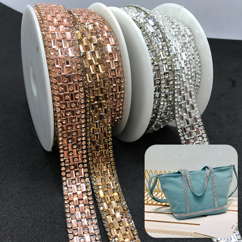 Rose Gold Glass Rhinestone Trimming Factory