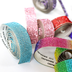 Multi Colors Rhinestone Adhesive Tape Trimming Factory