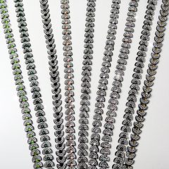 Black Semicircle Crystal Trim for Sewing Wholesale