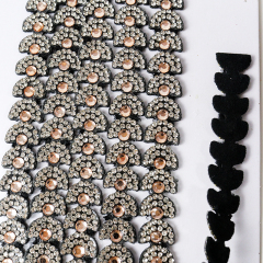 Black Semicircle Crystal Trim for Sewing Wholesale