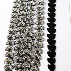 Black Semicircle Crystal Trim for Sewing Wholesale
