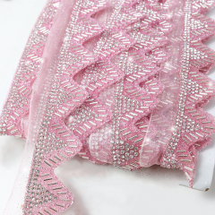 Triangle Rhinestone Beaded Edge Trim for Sewing Supplier