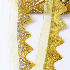 Triangle Rhinestone Beaded Edge Trim for Sewing Supplier