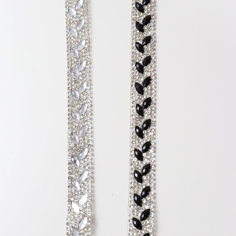 Crystal Beaded Ribbon Iron On Apparel Factory