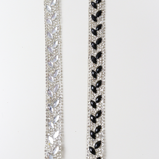 Crystal Beaded Ribbon Iron On Apparel Factory