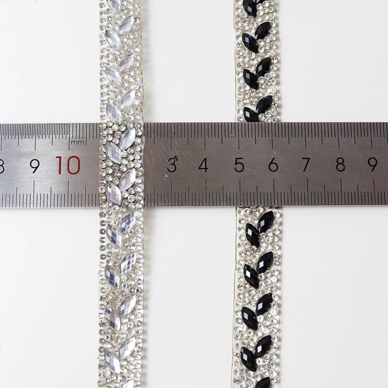 Crystal Beaded Ribbon Iron On Apparel Factory