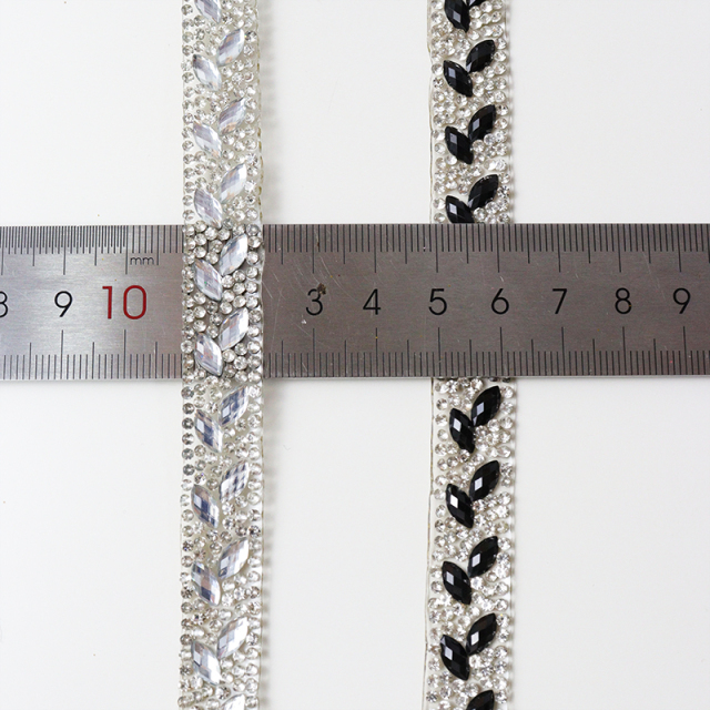 Crystal Beaded Ribbon Iron On Apparel Factory