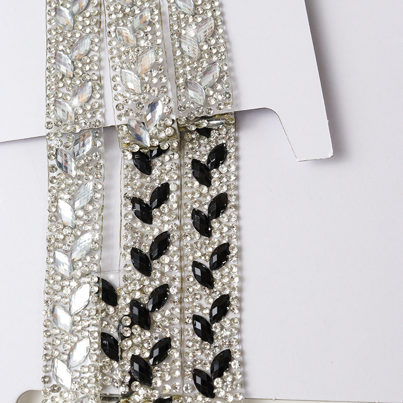 Crystal Beaded Ribbon Iron On Apparel Factory